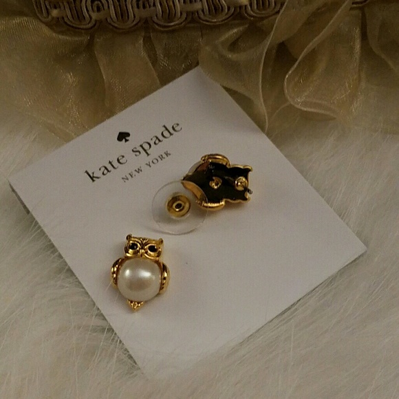 Kate spade owl pearl stud earrings - Picture 3 of 4